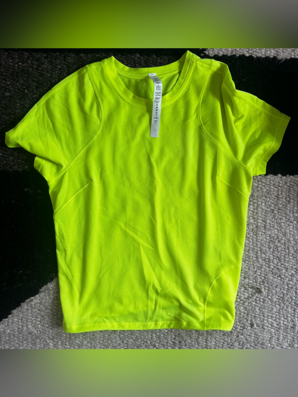 lululemon athletica Neon Yellow Short Sleeve Tee